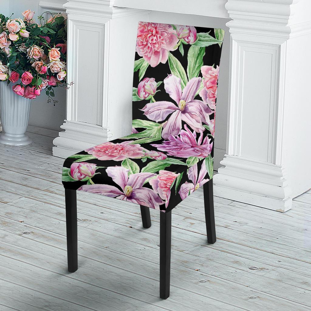 Peony Pattern Print Design PE08 Dining Chair Slipcover-JORJUNE.COM