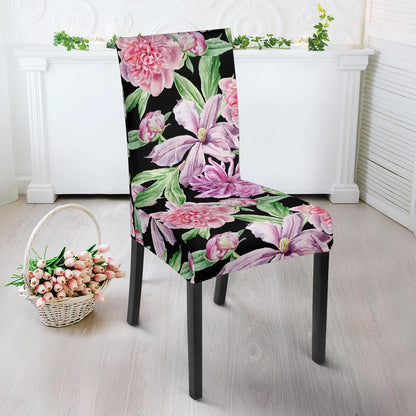 Peony Pattern Print Design PE08 Dining Chair Slipcover-JORJUNE.COM
