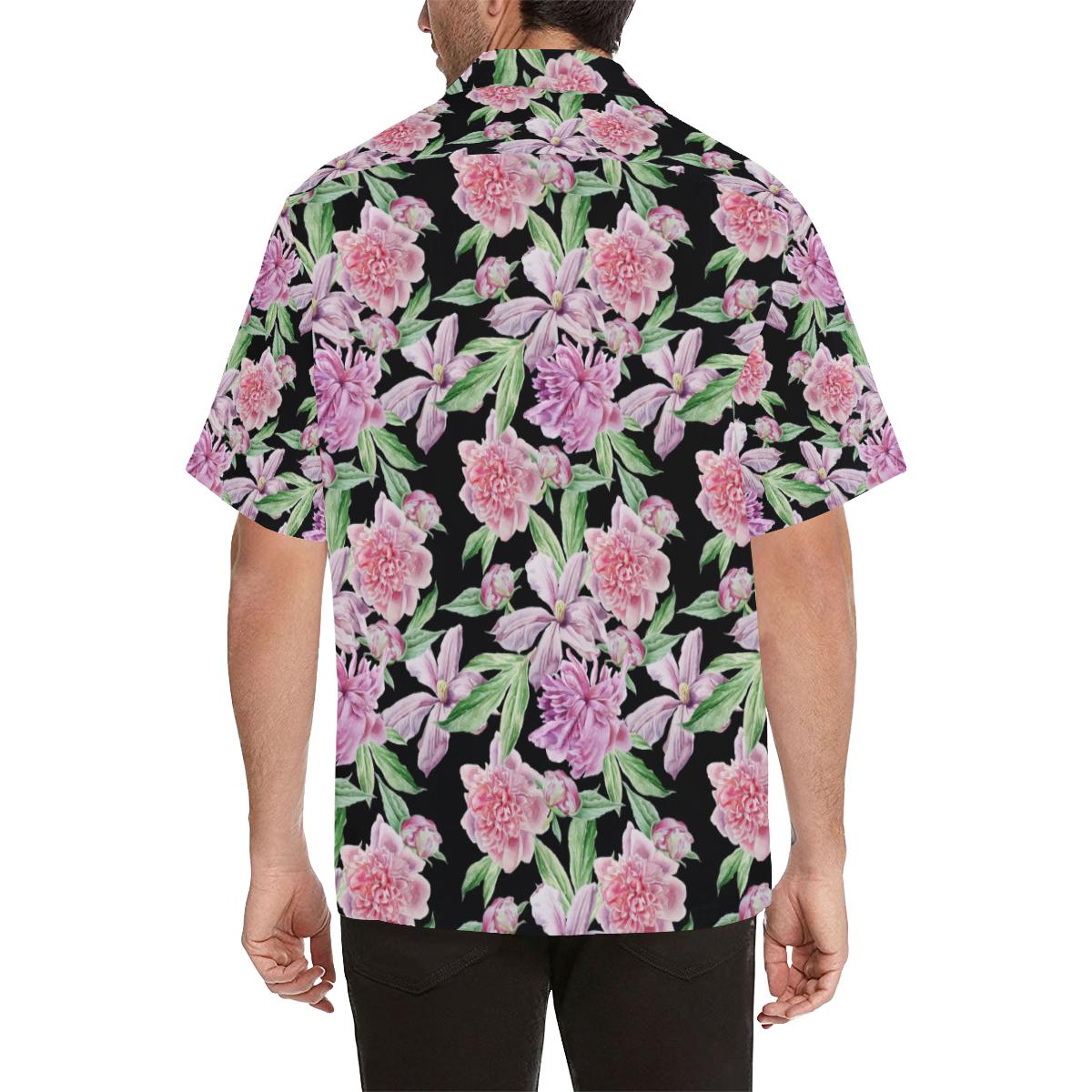 Peony Pattern Print Design PE08 Men Hawaiian Shirt-JorJune