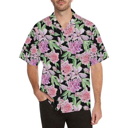 Peony Pattern Print Design PE08 Men Hawaiian Shirt-JorJune