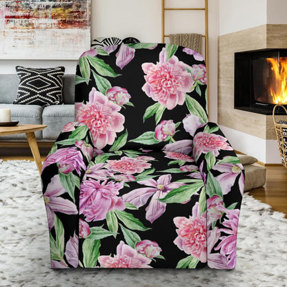 Peony Pattern Print Design PE08 Recliner Slipcover-JORJUNE.COM