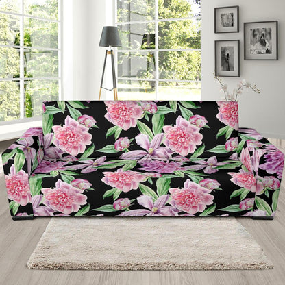 Peony Pattern Print Design PE08 Sofa Slipcover-JORJUNE.COM