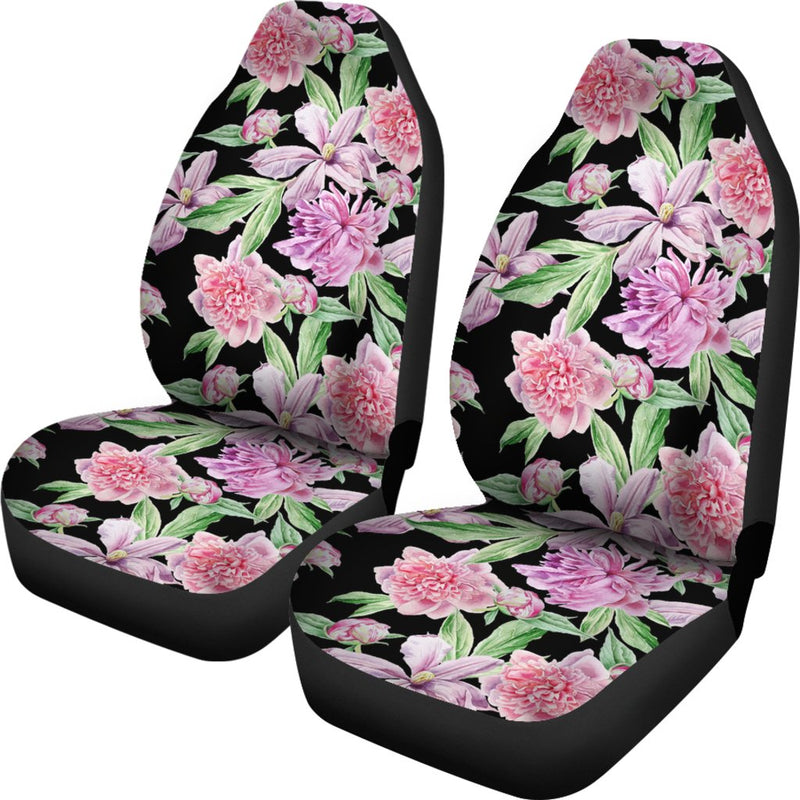 Peony Pattern Print Design PE08 Universal Fit Car Seat Covers-JorJune