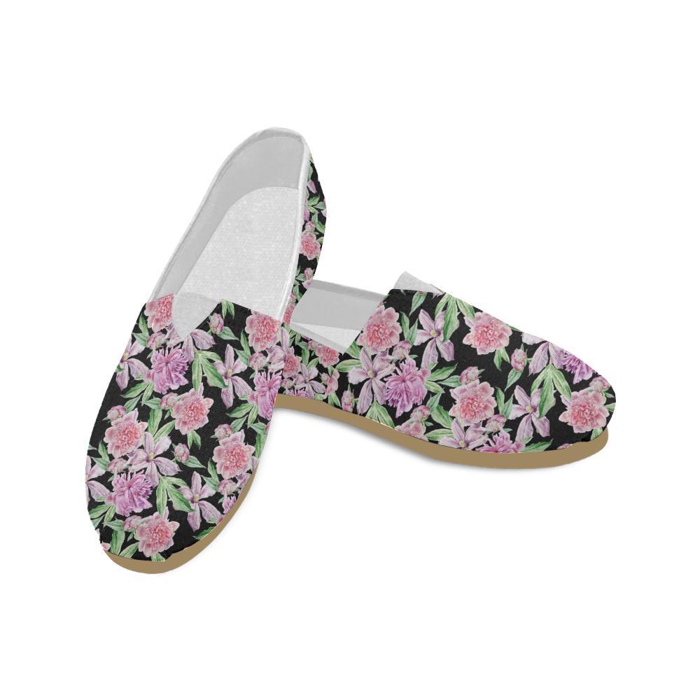 Peony Pattern Print Design PE08 Women Casual Shoes-JorJune.com