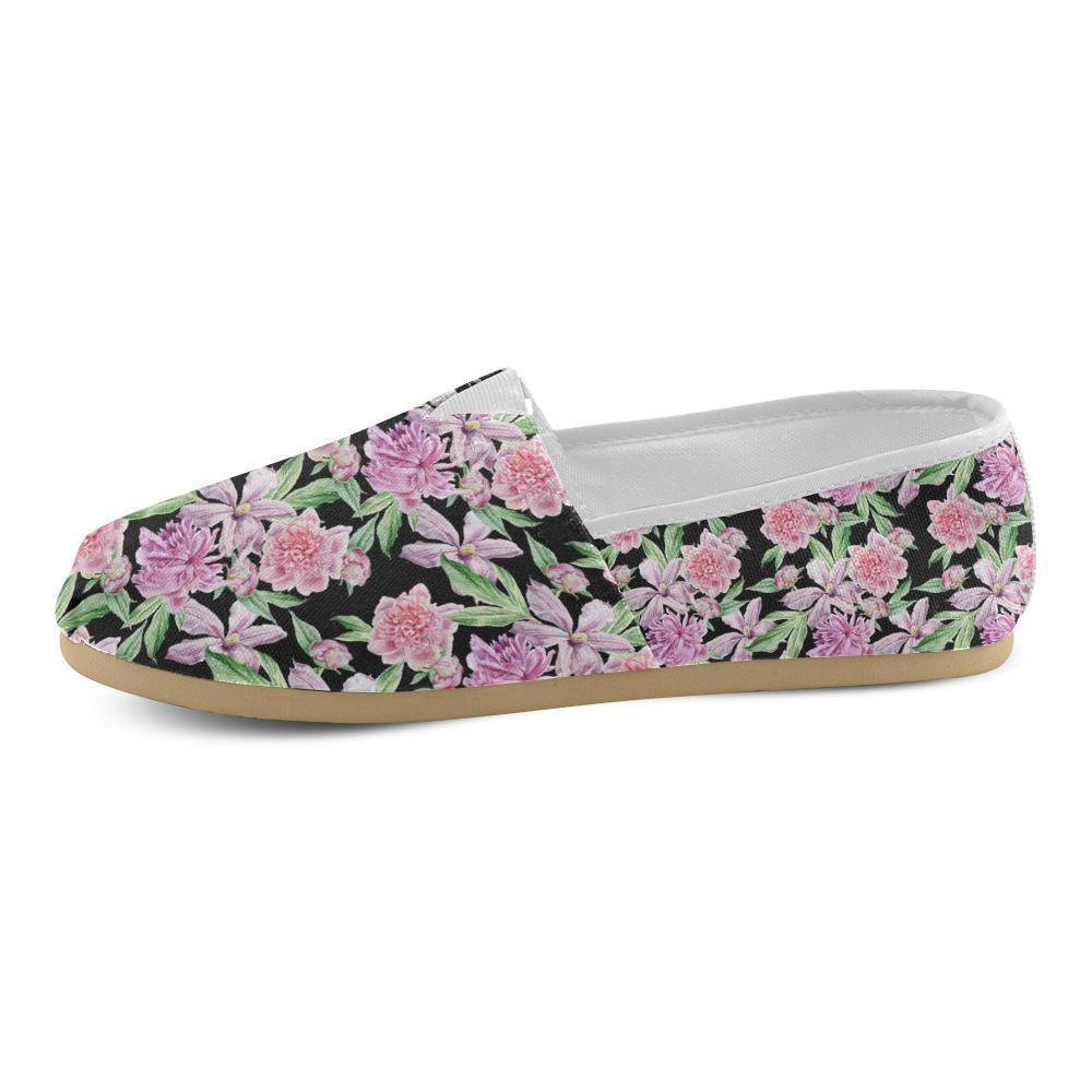 Peony Pattern Print Design PE08 Women Casual Shoes-JorJune.com