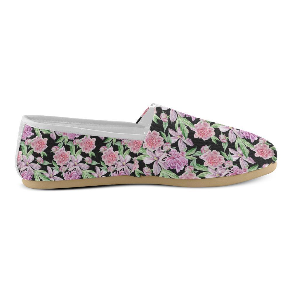 Peony Pattern Print Design PE08 Women Casual Shoes-JorJune.com
