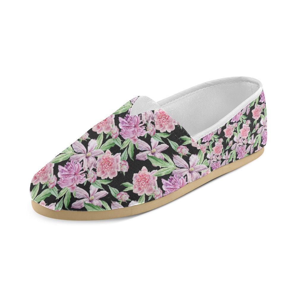 Peony Pattern Print Design PE08 Women Casual Shoes-JorJune.com