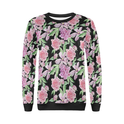 Peony Pattern Print Design PE08 Women Long Sleeve Sweatshirt-JorJune