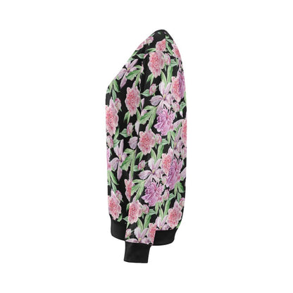 Peony Pattern Print Design PE08 Women Long Sleeve Sweatshirt-JorJune