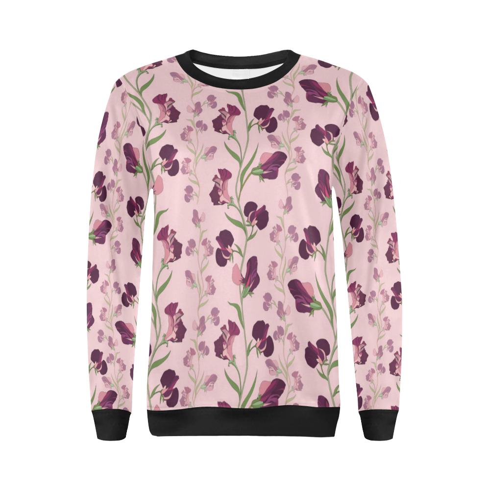 Peony Pattern Print Design PE09 Women Long Sleeve Sweatshirt-JorJune