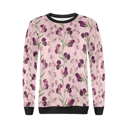 Peony Pattern Print Design PE09 Women Long Sleeve Sweatshirt-JorJune
