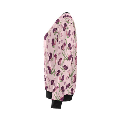 Peony Pattern Print Design PE09 Women Long Sleeve Sweatshirt-JorJune