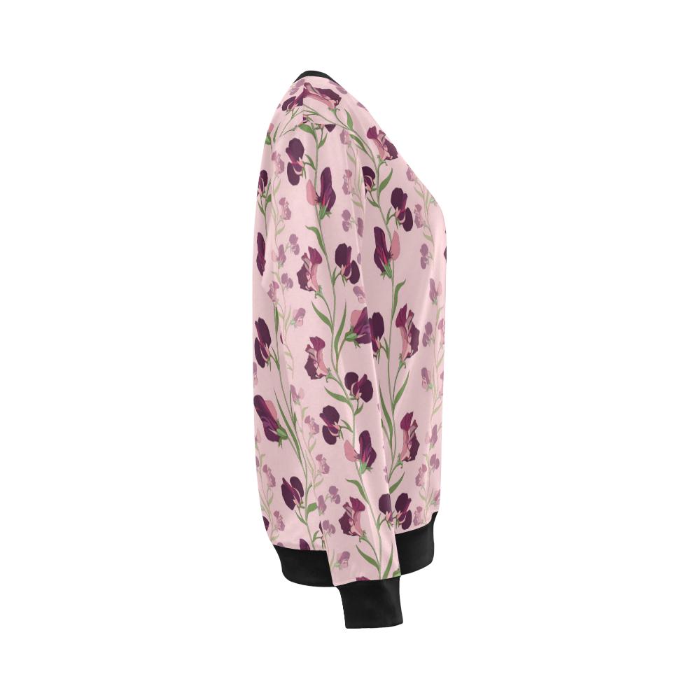 Peony Pattern Print Design PE09 Women Long Sleeve Sweatshirt-JorJune