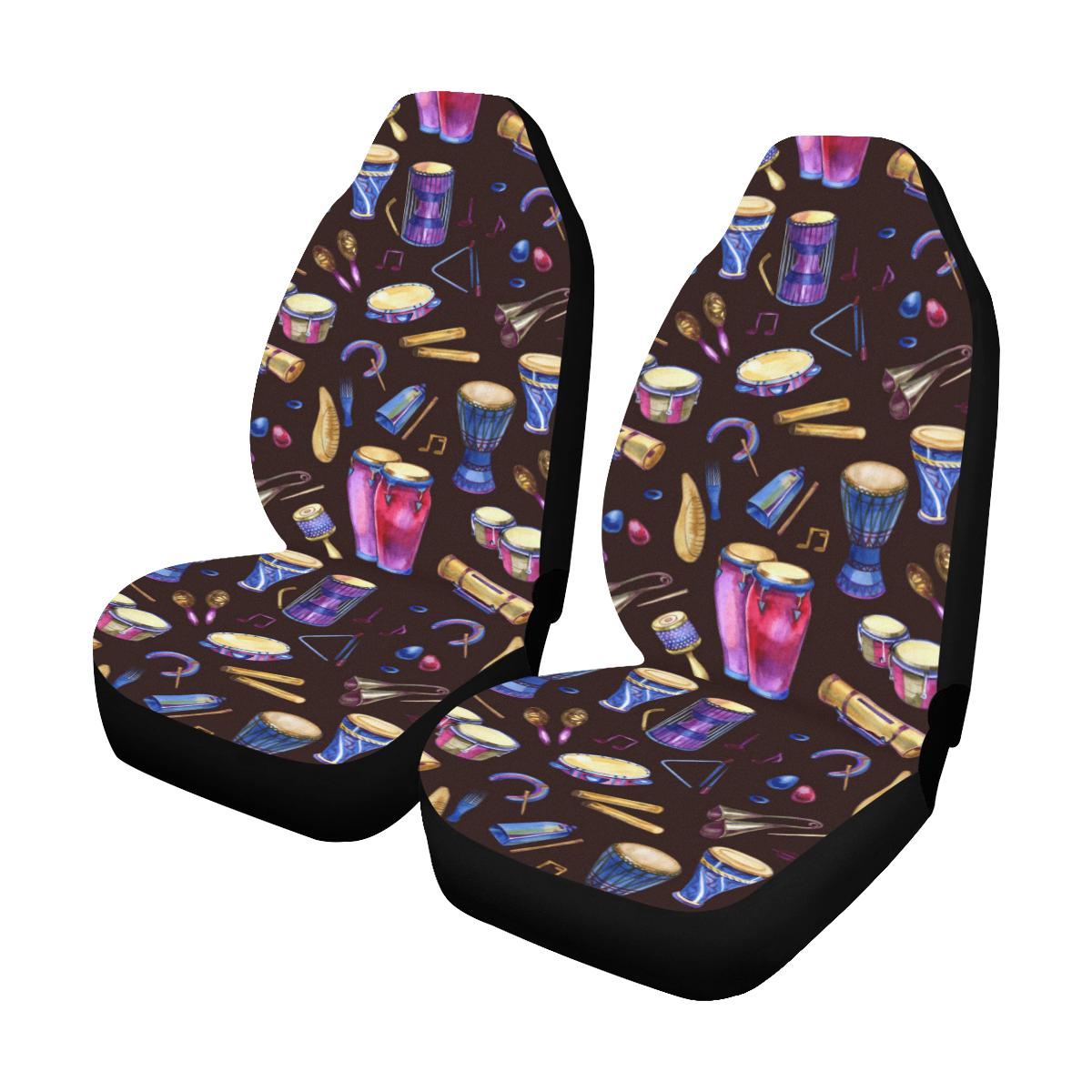 Percussion Neon Pattern Print Design 04 Car Seat Covers (Set of 2)-JORJUNE.COM