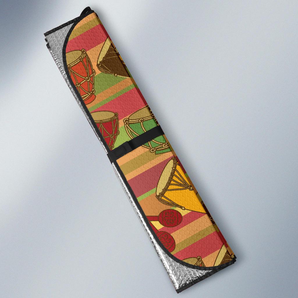 Percussion Pattern Print Design 01 Car Sun Shades-JORJUNE.COM