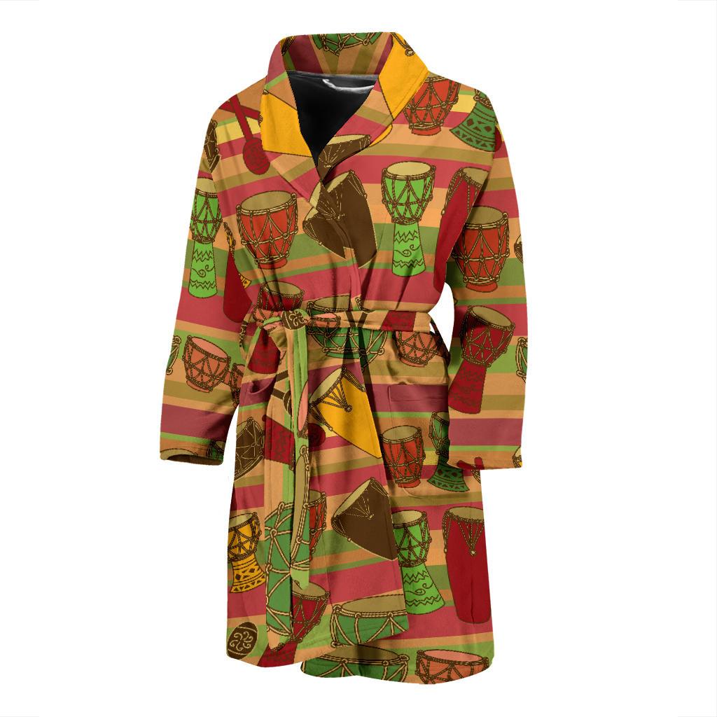 Percussion Pattern Print Design 01 Men Bathrobe-JORJUNE.COM