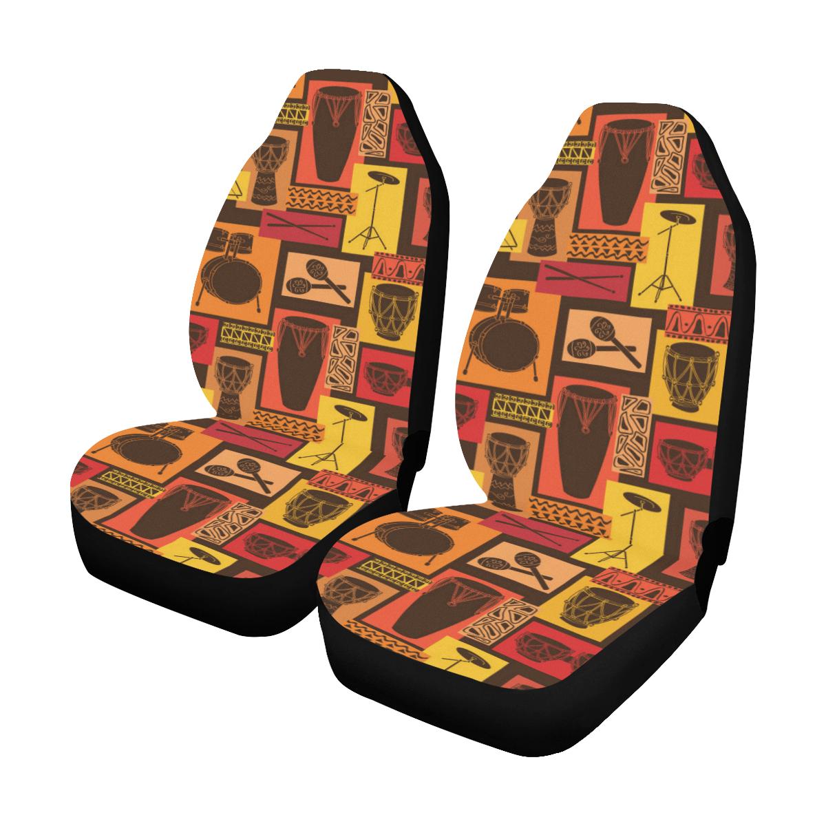 Percussion Pattern Print Design 02 Car Seat Covers (Set of 2)-JORJUNE.COM