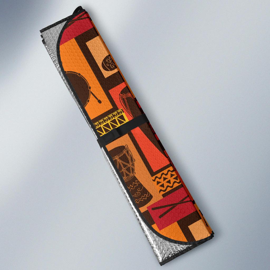 Percussion Pattern Print Design 02 Car Sun Shades-JORJUNE.COM