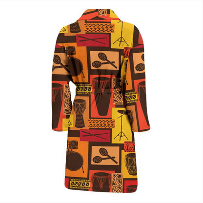 Percussion Pattern Print Design 02 Men Bathrobe-JORJUNE.COM