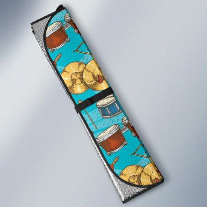 Percussion Pattern Print Design 03 Car Sun Shades-JORJUNE.COM