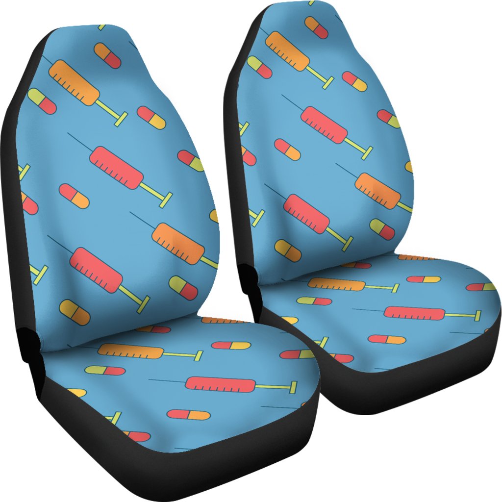 Phlebotomist Medical Pattern Universal Fit Car Seat Covers
