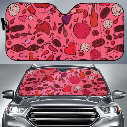 Phlebotomist Pattern Print Design A01 Car Sun Shades-JORJUNE.COM