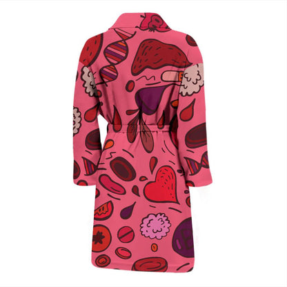Phlebotomist Pattern Print Design A01 Men Bathrobe-JORJUNE.COM