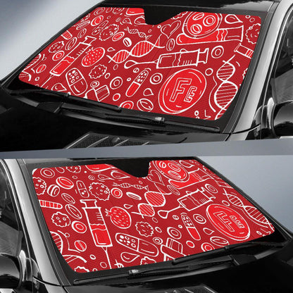 Phlebotomist Pattern Print Design A02 Car Sun Shades-JORJUNE.COM