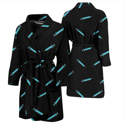 Phlebotomist Pattern Print Design A04 Men Bathrobe-JORJUNE.COM