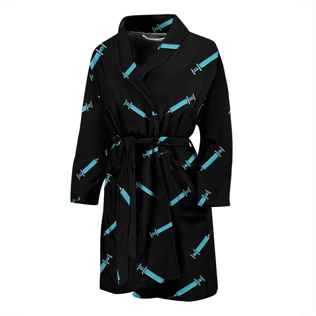 Phlebotomist Pattern Print Design A04 Men Bathrobe-JORJUNE.COM