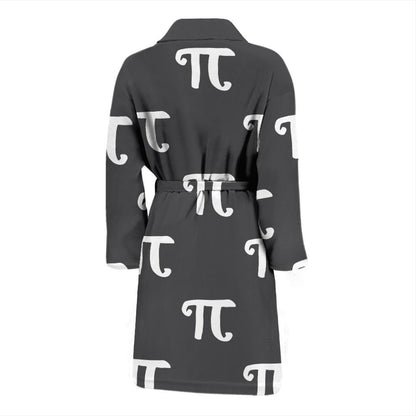 Pi Day Pattern Print Design A01 Men Bathrobe-JORJUNE.COM