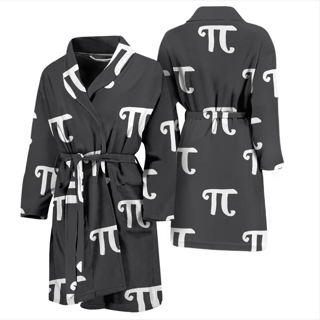 Pi Day Pattern Print Design A01 Men Bathrobe-JORJUNE.COM