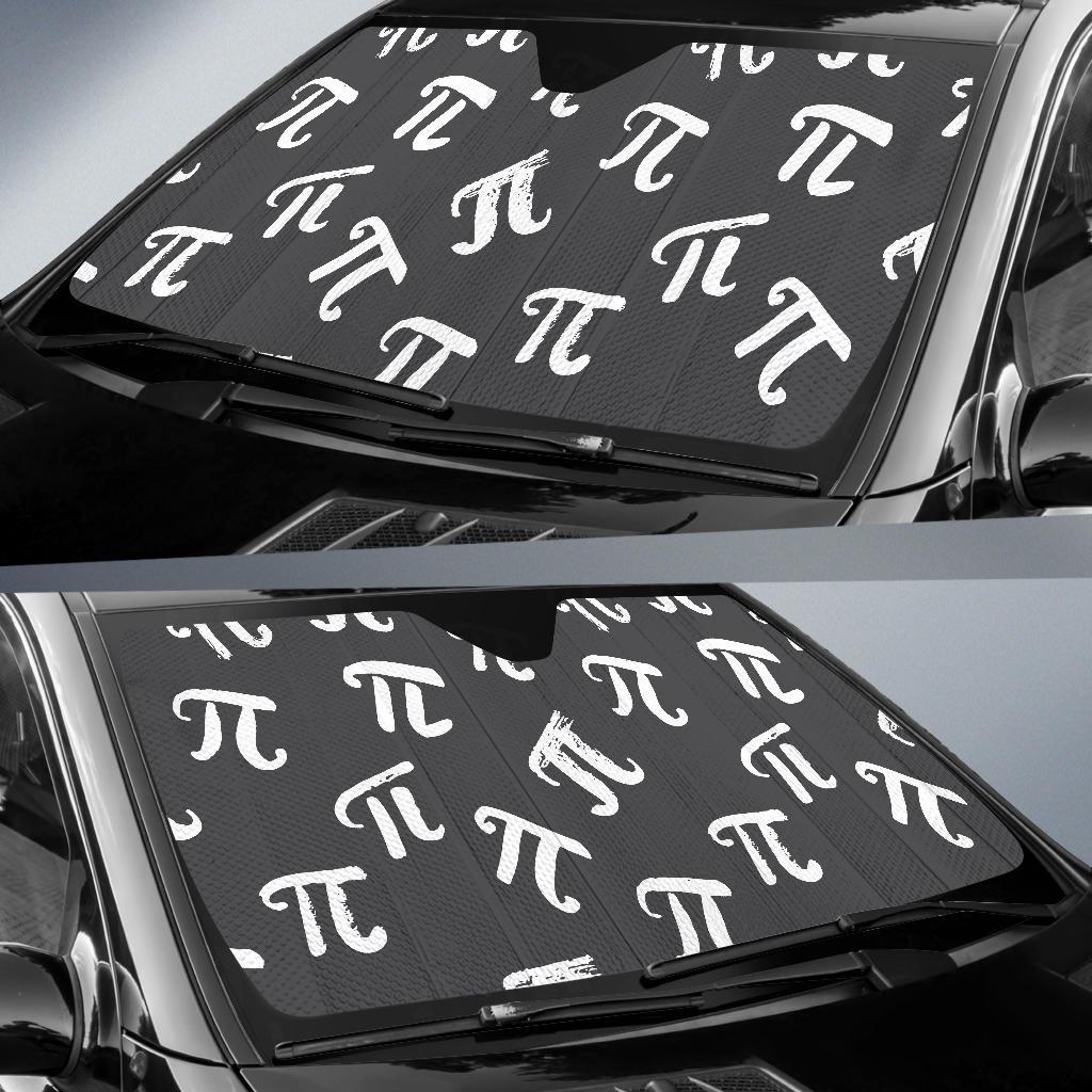 Pi Day Pattern Print Design A02 Car Sun Shades-JORJUNE.COM