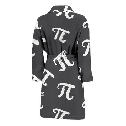 Pi Day Pattern Print Design A02 Men Bathrobe-JORJUNE.COM