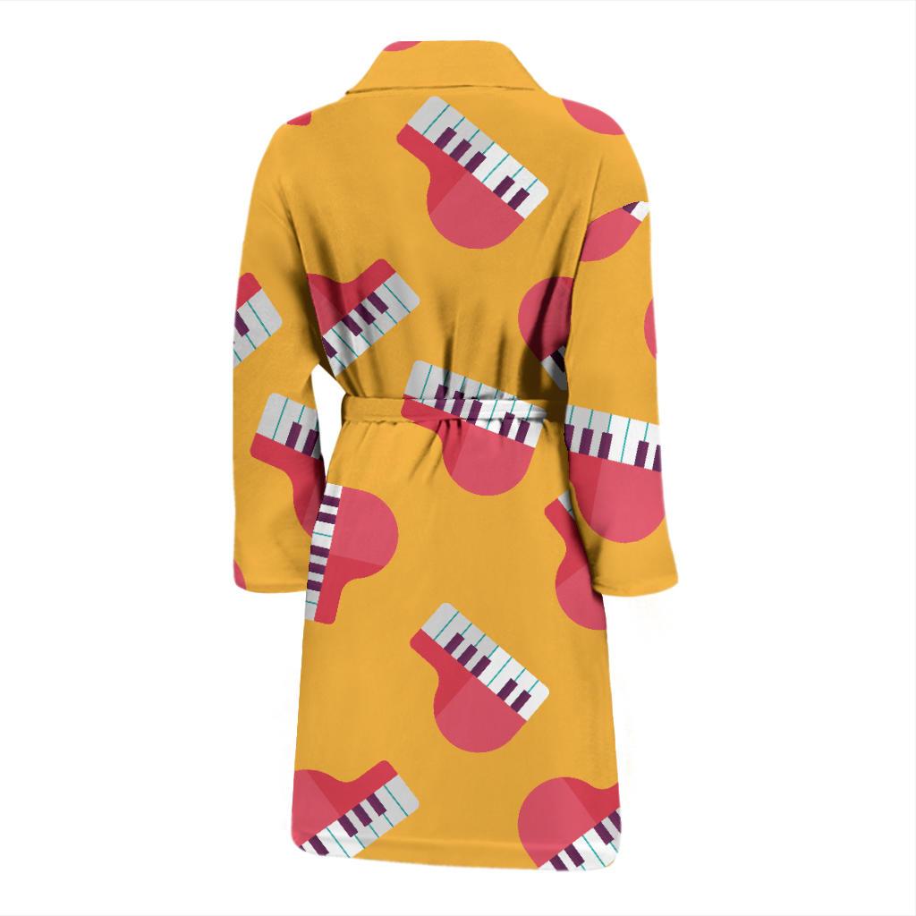 Piano Pattern Print Design 02 Men Bathrobe-JORJUNE.COM