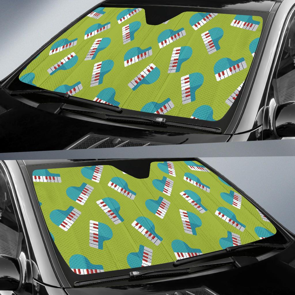 Piano Pattern Print Design 03 Car Sun Shades-JORJUNE.COM