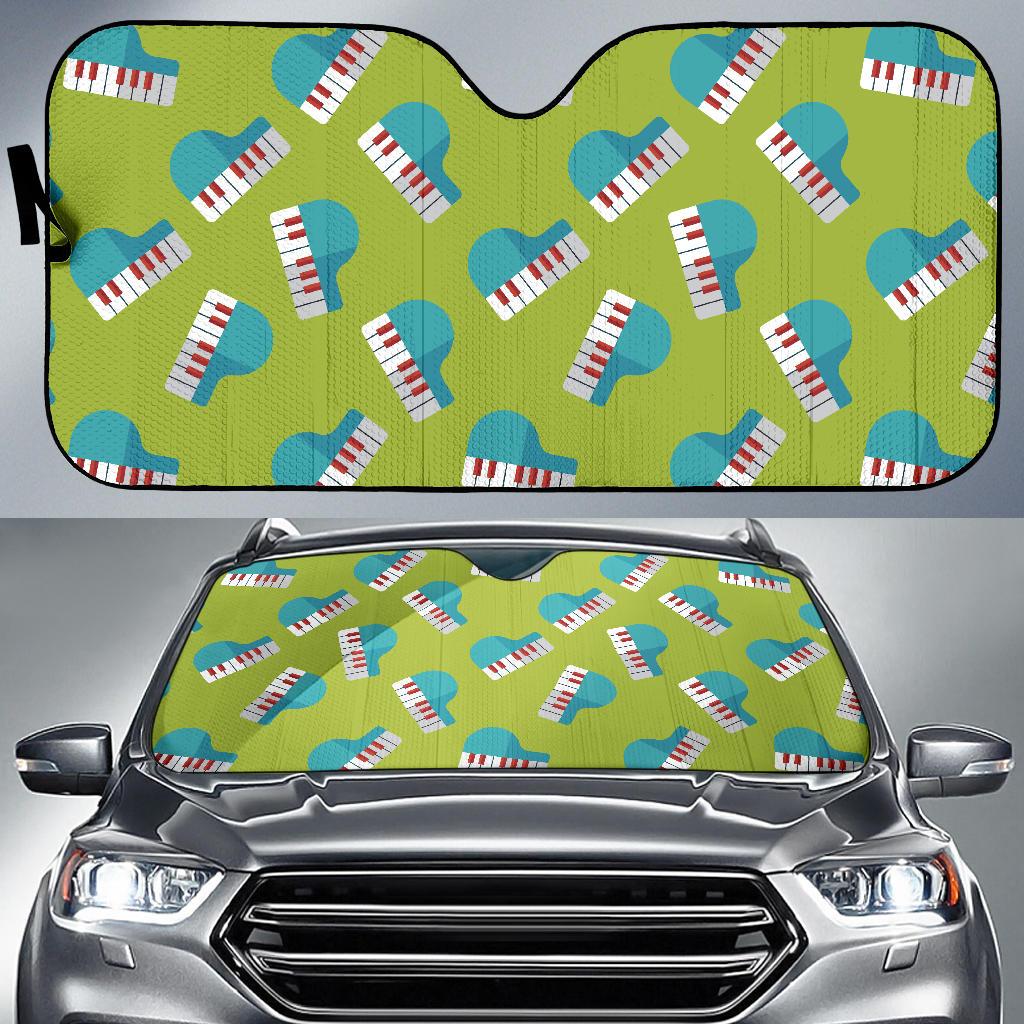 Piano Pattern Print Design 03 Car Sun Shades-JORJUNE.COM