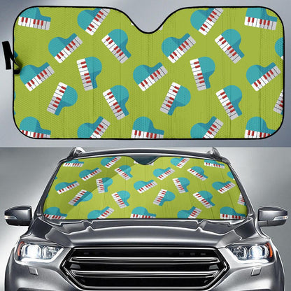 Piano Pattern Print Design 03 Car Sun Shades-JORJUNE.COM