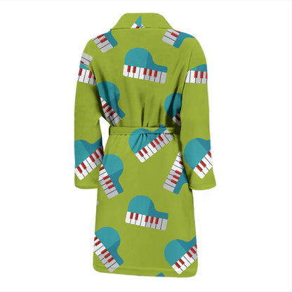 Piano Pattern Print Design 03 Men Bathrobe-JORJUNE.COM