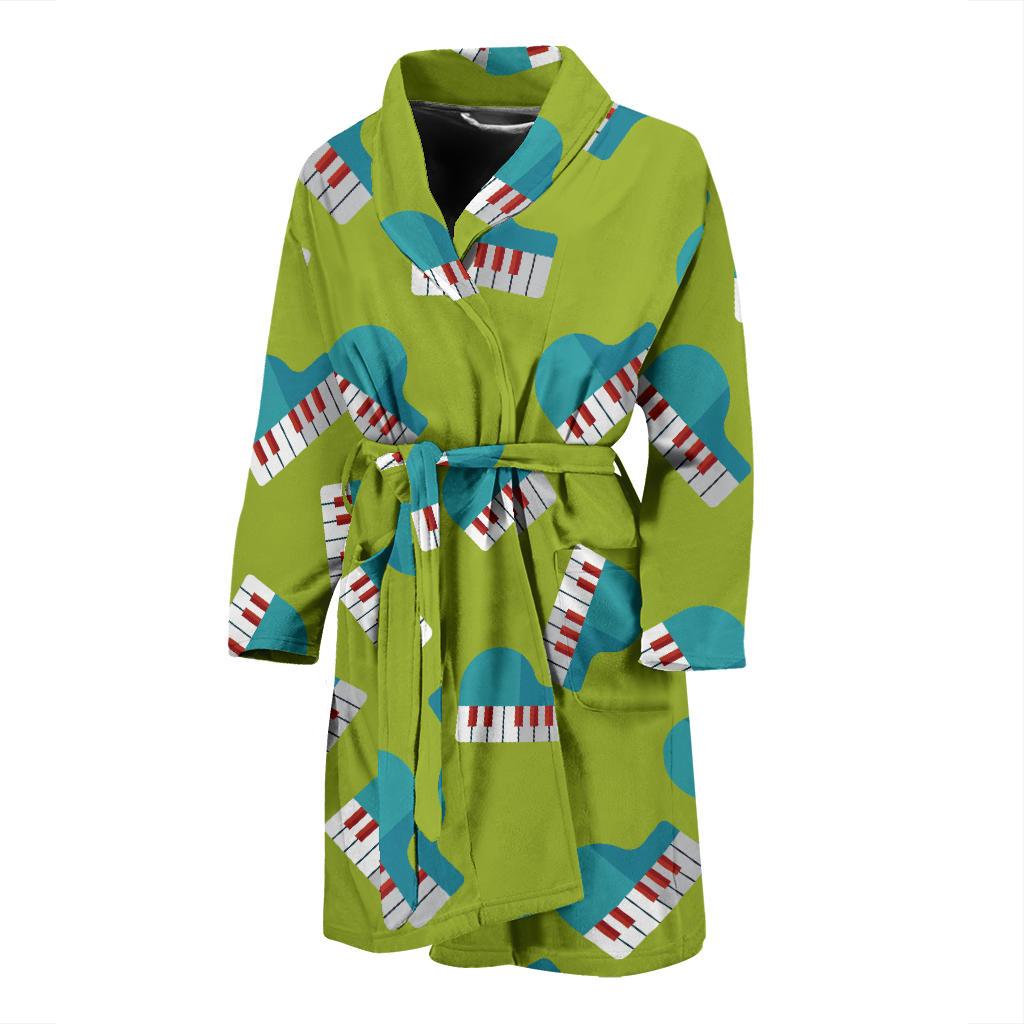 Piano Pattern Print Design 03 Men Bathrobe-JORJUNE.COM