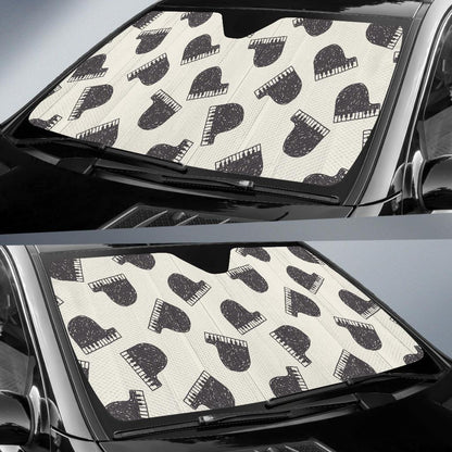 Piano Pattern Print Design 04 Car Sun Shades-JORJUNE.COM