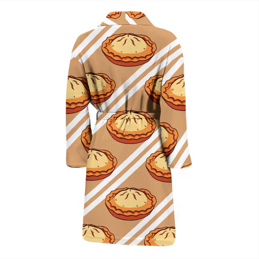 Pie Pattern Print Design A02 Men Bathrobe-JORJUNE.COM