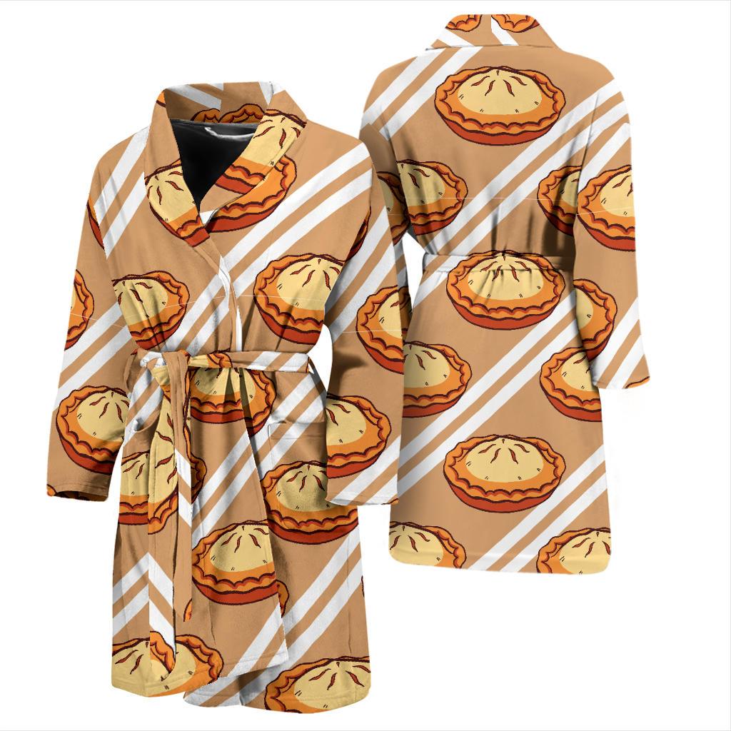 Pie Pattern Print Design A02 Men Bathrobe-JORJUNE.COM