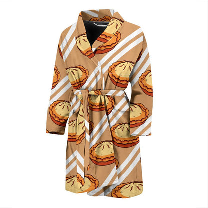 Pie Pattern Print Design A02 Men Bathrobe-JORJUNE.COM