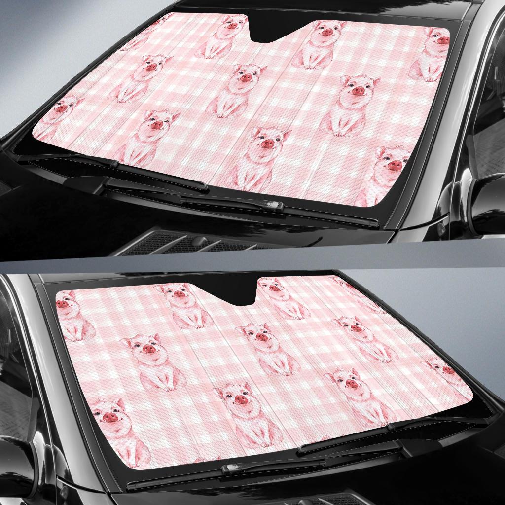 Pig Baby Pattern Print Design 01 Car Sun Shades-JORJUNE.COM