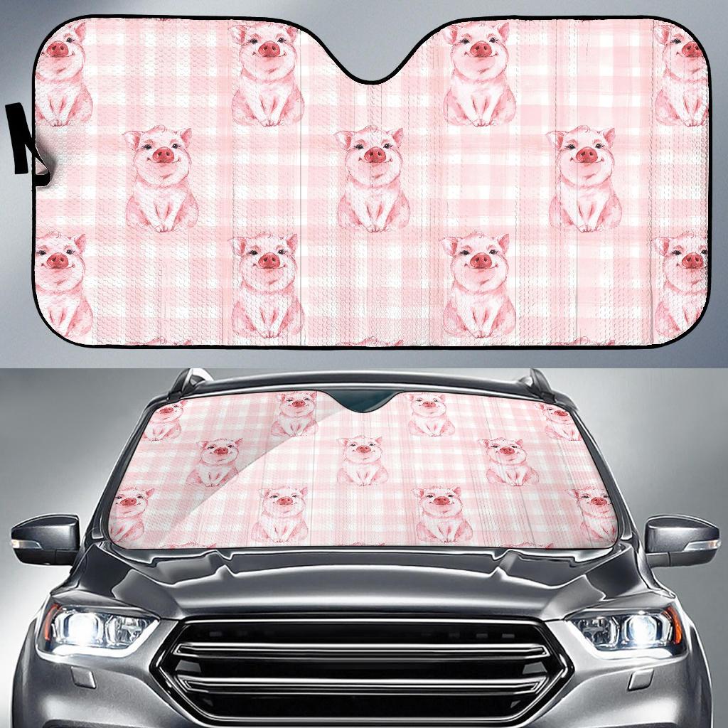 Pig Baby Pattern Print Design 01 Car Sun Shades-JORJUNE.COM
