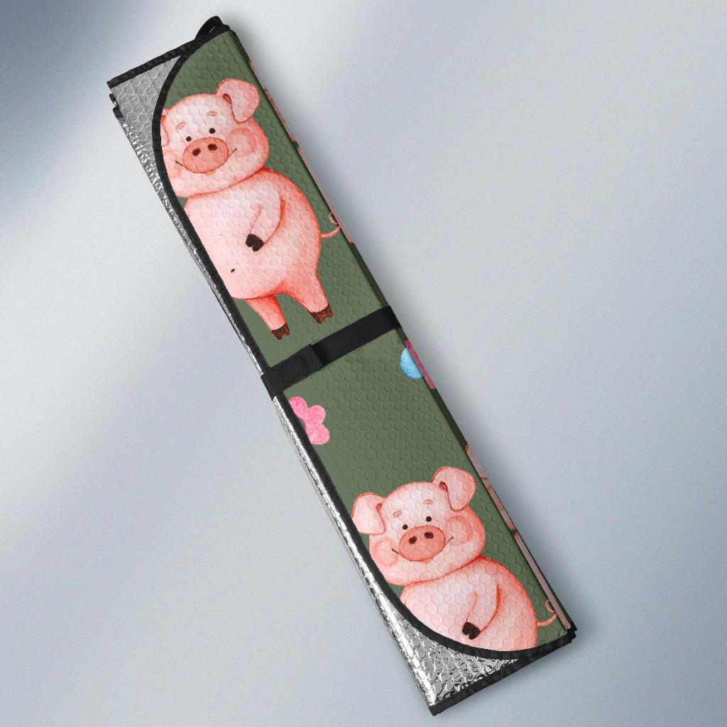 Pig Pattern Print Design 03 Car Sun Shades-JORJUNE.COM