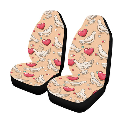 Pigeon Heart Pattern Print Design 04 Car Seat Covers (Set of 2)-JORJUNE.COM