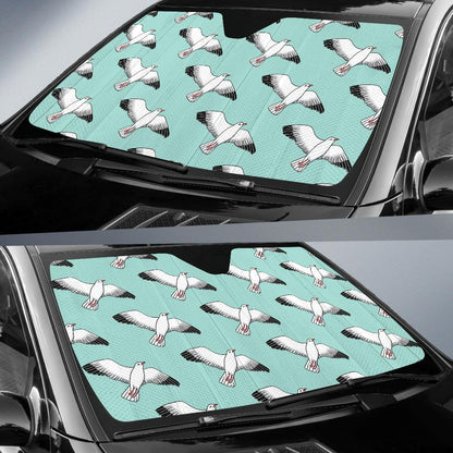Pigeon Pattern Print Design 02 Car Sun Shades-JORJUNE.COM