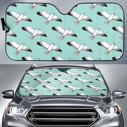Pigeon Pattern Print Design 02 Car Sun Shades-JORJUNE.COM